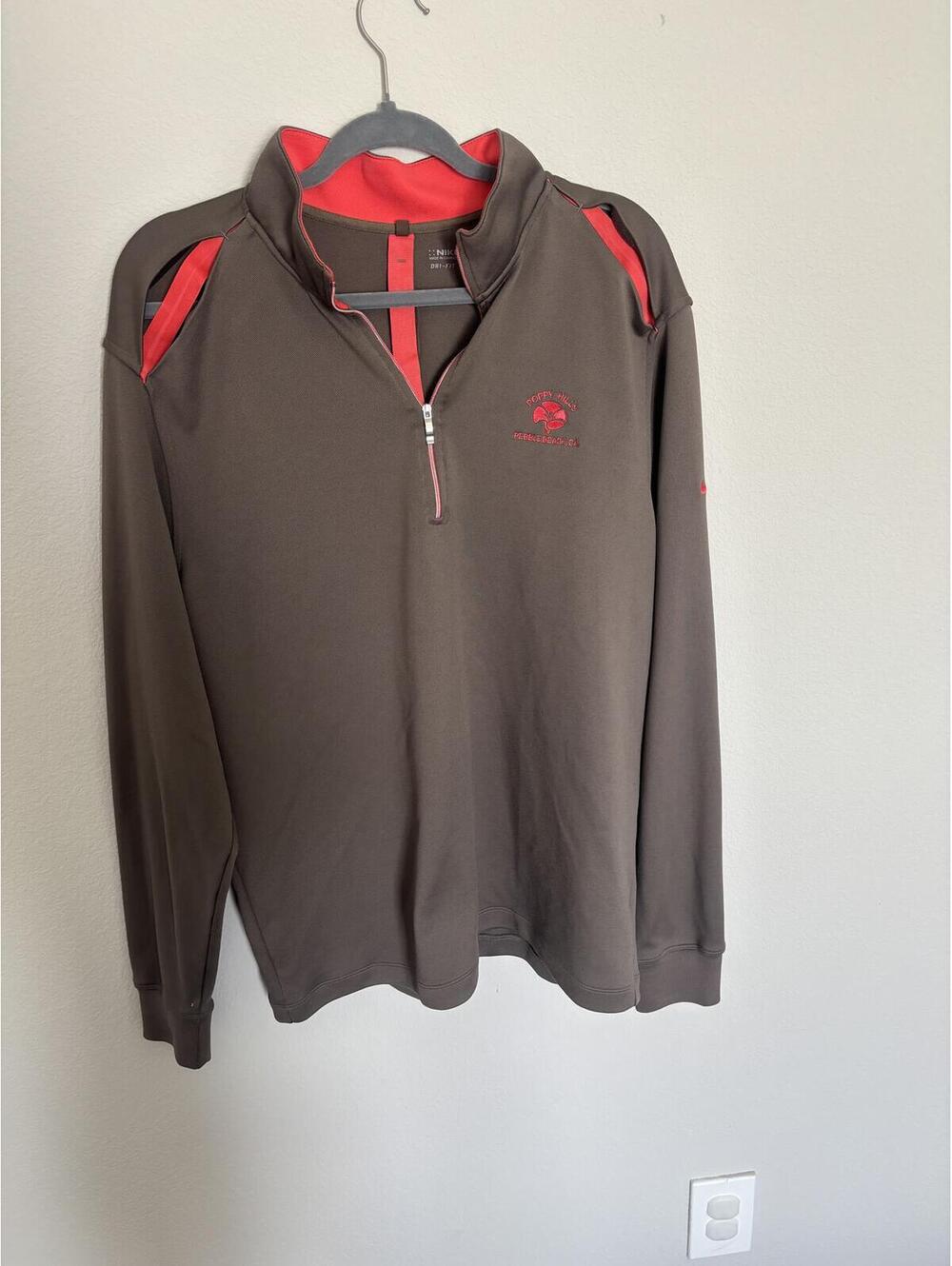 Nike Long Sleeve Quarter Zip Pullover with Shoulder Cutouts